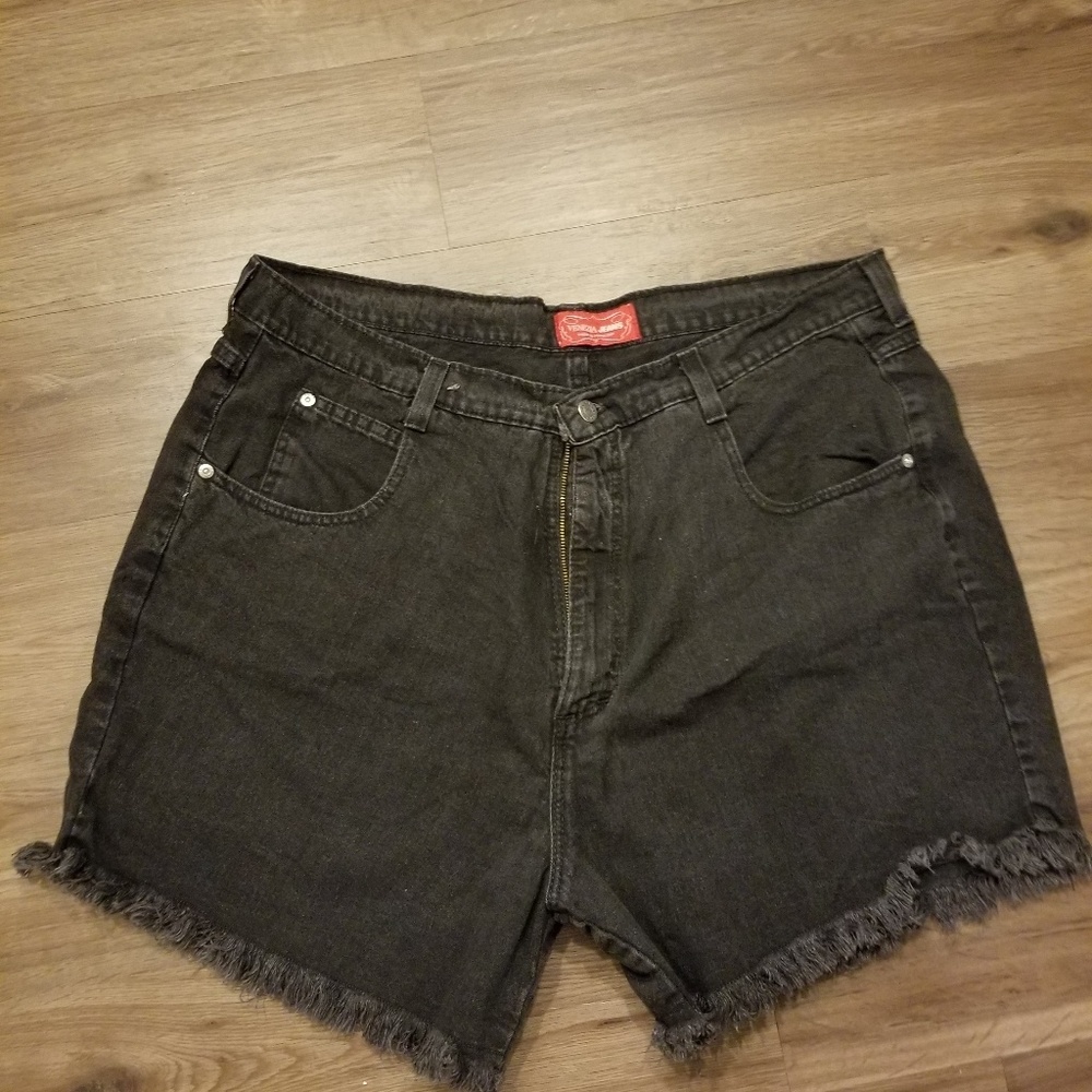 Venezia Black Denim Shorts